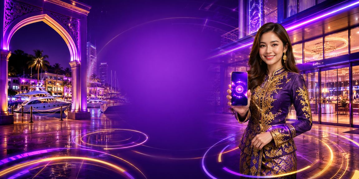 Paparan aplikasi kasino mudah alih di Langkawi dengan tema Malaysia yang moden dan mesra pengguna