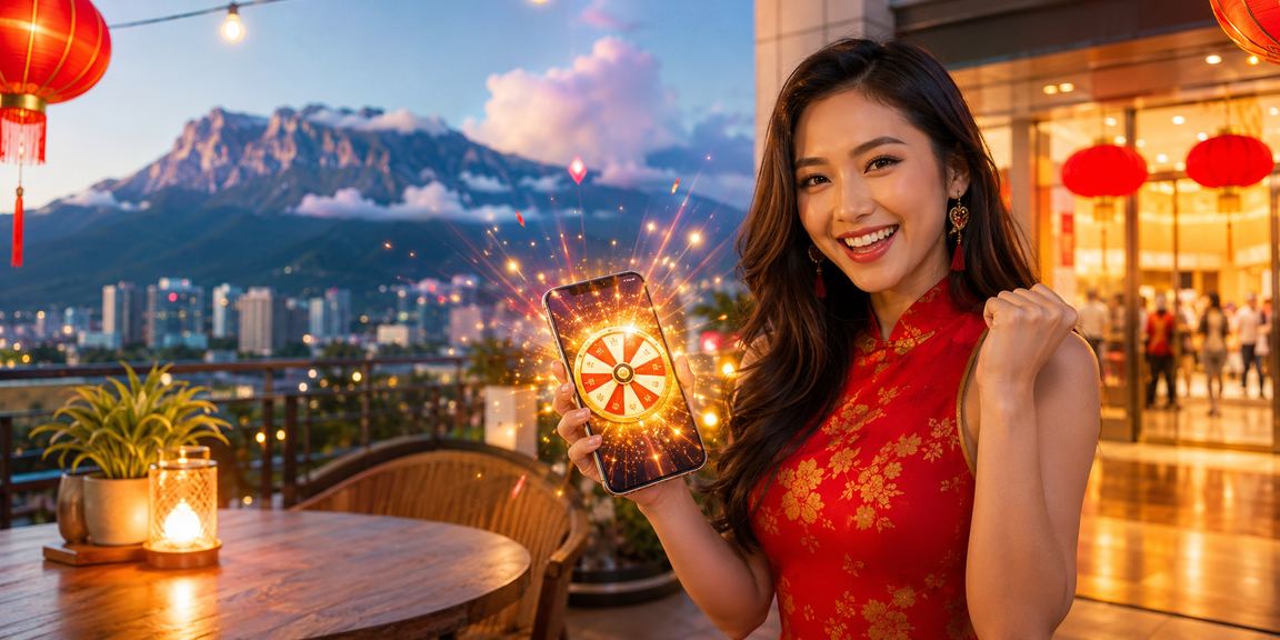 Meja roulette kasino langsung gaya Malaysia di Sabah dengan suasana malam yang meriah